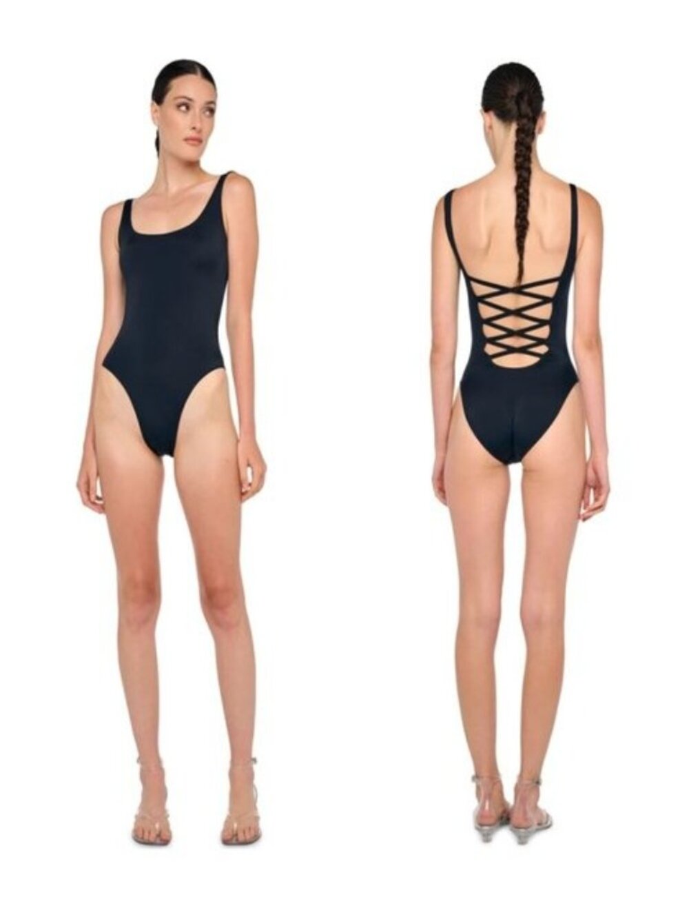 Norma Kamali Low Back X Mio One-Piece Swimsuit – Size S